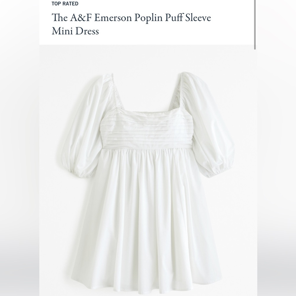 Abercrombie and fitch Emerson poplin puff sleeve mini dress
